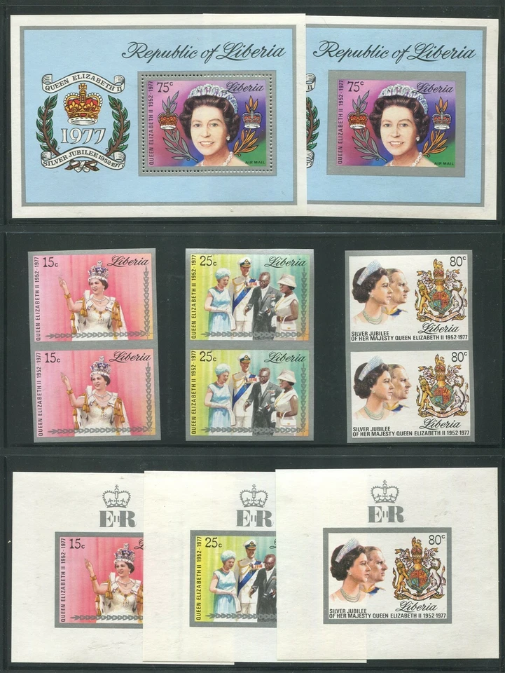 LIBERIA #788-790, C218 MINT SOUVENIR SHEETS & IMPERF PAIRS — 第 1/1 张图片