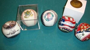 BaseBall,s Sammlerstück Posten von 5 als Tag der offenen Tür - Riesen & weißes Haus Geschenkeladen - Bild 1 von 12