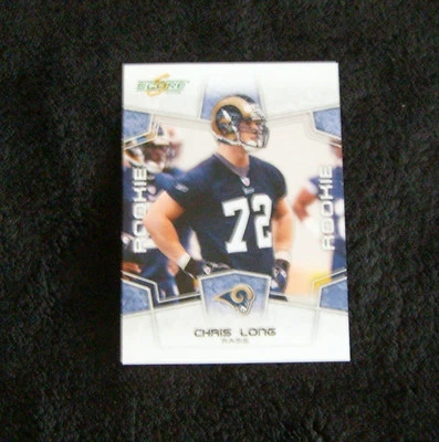 St. Louis Rams Chris Long Rookie Trading Card 2008 Donruss Score Playoff #332 - Image 1 of 2
