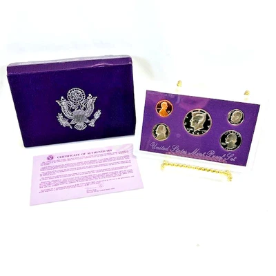 1991 U.S. Mint Proof 5 Coin Set (S Mint Mark, COA, Original Packaging) #6 - Image 1 of 4