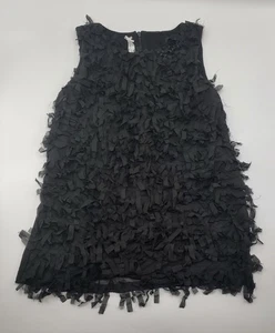 Sarabanda Girls’ Fringed Black Dress Size 4 Years Pre-owned - Picture 1 of 5
