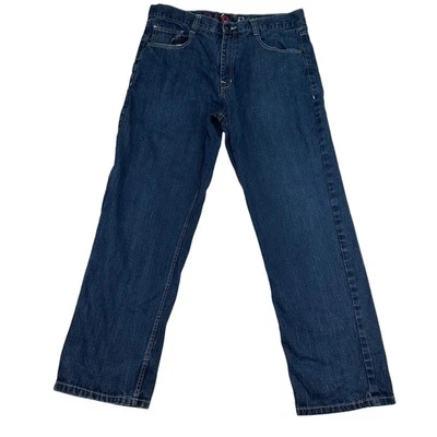 Pantalones de mezclilla de colección rojos APE lavado oscuro para hombre talla 38 clásicos informales algodón Y2K Foto 1 de 4