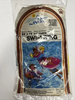 Vintage Intex 1988 NEW The Wet Set Inflatable Pelican Swim Ring 24"x18" #59220 - Image 1 of 4