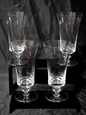 Vaso de té helado vintage GORHAM CRYSTAL 6,75" ELEGANCIA vástago de oblea 1493 - Juego de 4 Foto 1 de 4