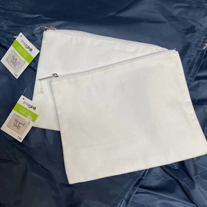 2 Carry Case Blank White Canvas - Picture 1 of 4