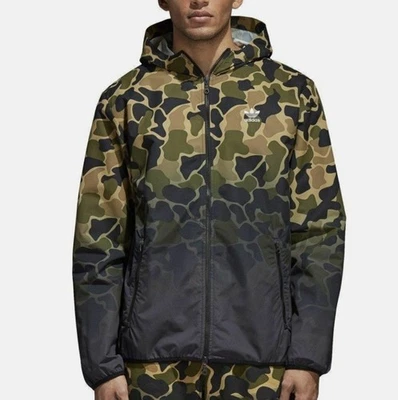 Chaqueta Cortavientos Adidas Originales Camuflaje Talla Pequeña Capucha CE1545 Foto 1 de 4