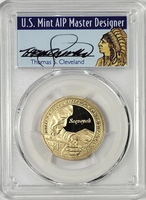 2017 - S  Sacagawea Native American Dollar - PCGS PR69DCAM - FDOI - 1 of 600 - Image 1 of 2