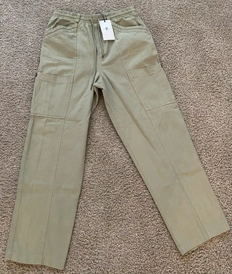 7 Для всего человечества женщин на шнурке общего назначения грузовые брюки хлопок оливковый размер M новый - Изображение 1 из 4