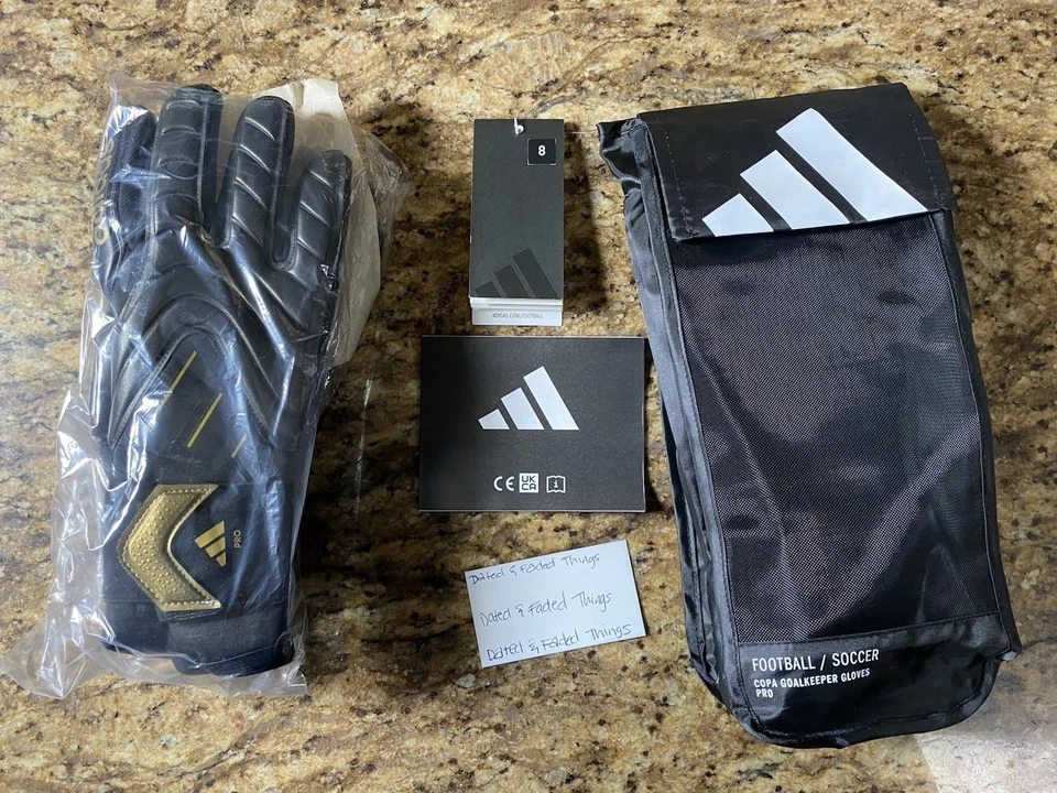 adidas Copa GL Pro Goalkeeper Goalie Gloves IX3828 Black Gold Men's Size 8
