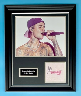 Justin Bieber Signed Photo Framed & COA Memorabilia Autograph Auto Yummy Poster - Image 1 of 4