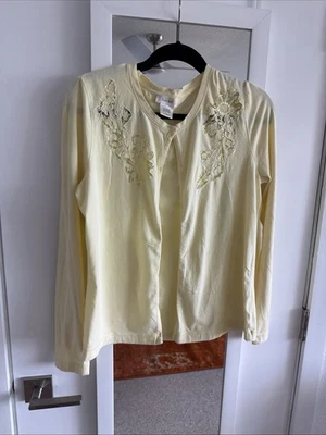 Cárdigan Kate Hill grande amarillo manga larga tejido con botones Foto 1 de 4