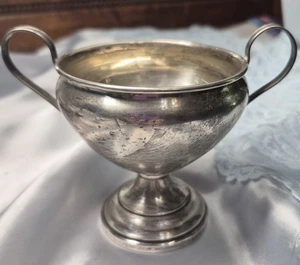 STERLING SILVER SUGAR BOWL Weighted Base , Bowl Weighs B103.43g - Picture 1 of 4