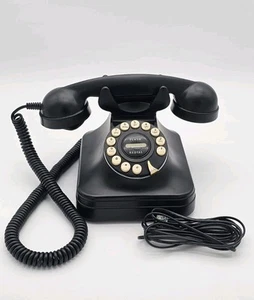 Teléfono Grand Phone Estilo Vintage Negro Botón Táctil Flash Remarcación Retro Años 50 - Imagen 1 de 10