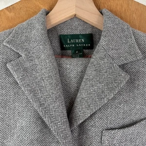 Lauren Ralph Lauren Suit Womens 6 Gray Tweed Herringbone 100% Wool Pant 26x28 - Picture 1 of 21