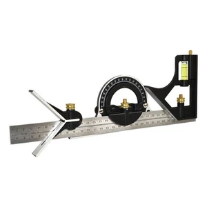 Big Horn 19571 12 Inch Combination Square Set Includes Protractor - Picture 1 of 11