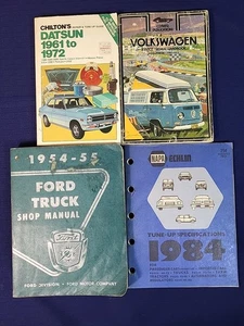 3 Shop Manuals & 84 Tune Up Spec / 54-55 Ford Truck / 61-72 VW Bus & Datsun - Picture 1 of 10