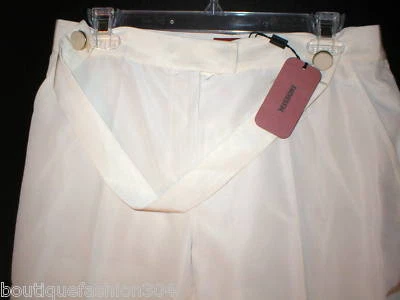 Nuevo con etiquetas Pantalones Missoni Mujer 8 Pantalones 44 Crema Alto 35" Diseñador Italia Nuevo Beige   Foto 1 de 4