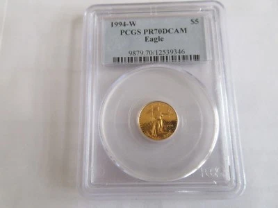 1994-W ,  Eagle , $5 , PCGS , PR70 DCAM , Gold - Image 1 of 4