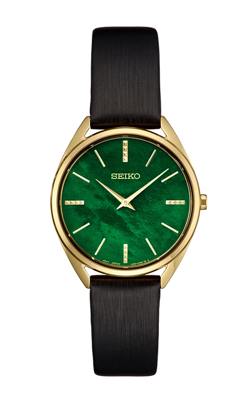 Seiko Essentials Green Mother of Pearl Women's Watch - SWR080