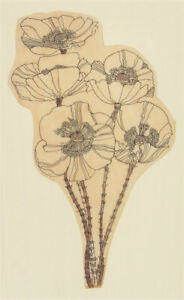 Alan Cracknell - Mid 20th Century Pen and Ink Drawing, Poppies