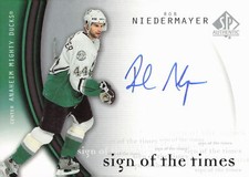 2005 SP Authentic Sign of The Times Auto #RN Rob Niedermayer   Card TW