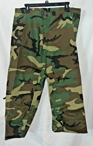 Military Trousers Cold Weather Woodland Camouflage Medium X-Short Goretex - Picture 1 of 6