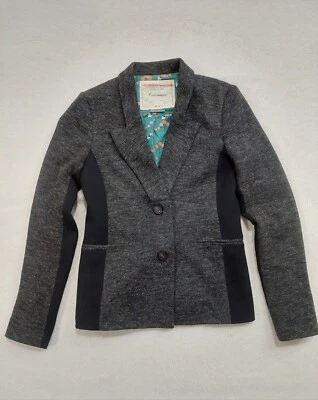 Chaqueta Blazer Anthropologie Cartonnier Mujer Talla 4 Bolsillos con Botones Gris Oscuro  Foto 1 de 4
