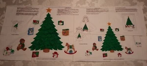 Cranston Print Works Christmas Tree Fabric Panel Applique Wall Hanging Advent - Picture 1 of 11