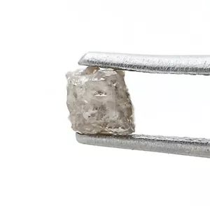 Diamante africano 0,66tcw grigio giallo scintillante forma cubo naturale per anello - Foto 1 di 14