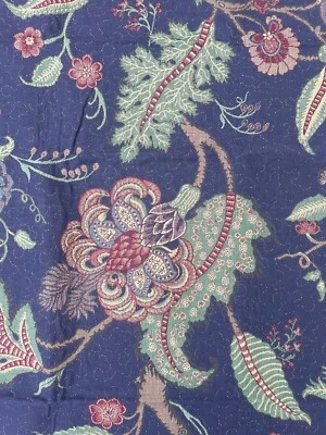 PIEZA DE TELA TAPIZ FLORAL AZUL - 1 yarda iong por 51" de ancho - #71 Foto 1 de 4
