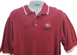 Vintage 90's San Francisco 49ers Polo Shirt Size Large Men's Red Lee Sport - Picture 1 of 7
