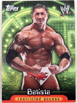 WWE BATISTA TOPPS INSIDER CARD 43 2006 WRESTLING WWF ECW SUPER FOIL - Image 1 of 2