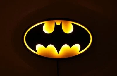 The Batman Bat Logo LED Night Light Atmosphere Bedroom Wireless Remote Xmas Gift - Image 1 of 4