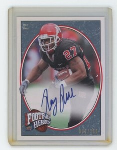 2008 UPPER DECK FOOTBALL HEROES RAY RICE ROOKIE AUTO #186 /250 RAVENS (B05)