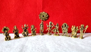 11 Stück x Hindu Gott Statue Kartikeya Ganesh Kali Shiva Narai Chakra Segen Mix - Bild 1 von 20