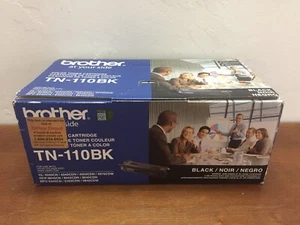 Genuine Brother TN-110BK Black Color Toner Cartridge - New - Sealed - Picture 1 of 10