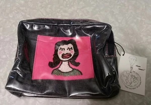 Elissa Bloom Hand Beaded Makeup Case Bag Pouch Cosmetic Plastic Easy Clean Artsy - Picture 1 of 4