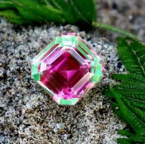 Pitambari Sapphire Bi-Color Asscher Cut 9-10 Ct Natural EGL Certified Gemstone - Picture 1 of 12