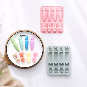 1Pc Silicone Easter Bunny Fondant Baking Mold Tool Cute Carrot Cake Rabbit Mould - Picture 1 of 11