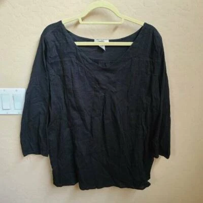 Túnica de maternidad Everly Grey Kai de algodón negro XL Foto 1 de 2