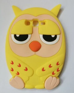 NEW 3D Yellow Cute Owl Silicone Phone Case Cover Samsung Galaxy Grand Prime G530 - Picture 1 of 2