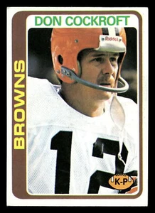 1978 Topps Don Cockroft #33 EX Cleveland Browns - Picture 1 of 2