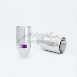 Max Racing Exhaust Straight Cut Double Wall Exhaust Tips-EG - Polished - 4" (... - Picture 1 of 1