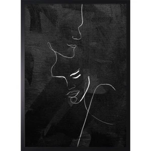 Decorazione Murale Pannello Con Cornice Immagine Grafica Love People 50x70cm - Imagen 1 de 4