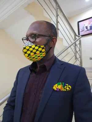 Máscara facial, estampados africanos de Ankara, reutilizable, reversible, lavable, transpirable Foto 1 de 4