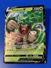 Rillaboom V  SWSH Black Star Promos Ultra Rare Holo Pokémon 2020 NM + Code Card
