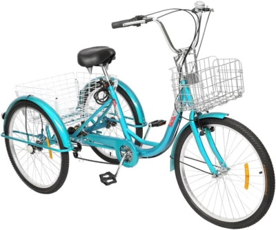 Triciclo para adultos 7 velocidades, 24/26 pulgadas 3 ruedas bicicletas triciclo para adultos, triciclo para adultos Foto 1 de 4