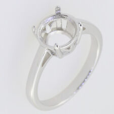 Sterling Silver Semi Mount Ring Setting Round RD 9x9mm Solitaire