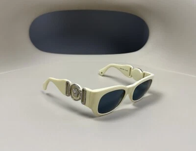 Vintage 90s Gianni Versace Medusa Sunglasses White Mod.413 Col. 850 White - Image 1 of 4