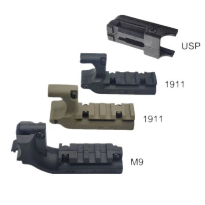Tactical Picatinny Rail Mount Adapter Flashlight Optics Mount for 1911 Black US